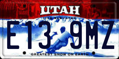 UT license plate E139MZ