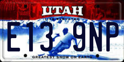 UT license plate E139NP