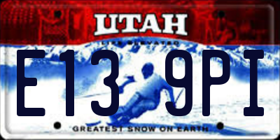 UT license plate E139PI