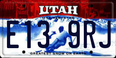 UT license plate E139RJ