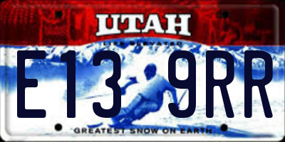 UT license plate E139RR