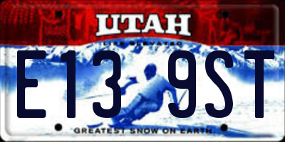 UT license plate E139ST