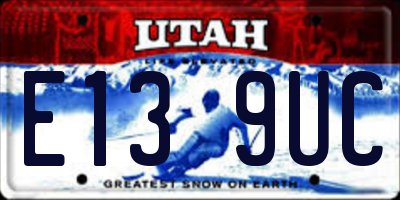 UT license plate E139UC