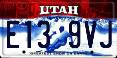 UT license plate E139VJ