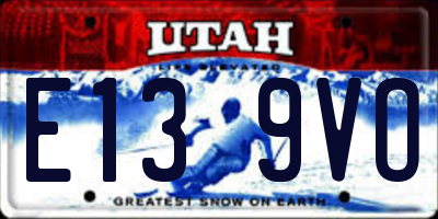 UT license plate E139VO