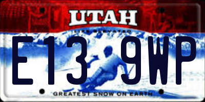UT license plate E139WP
