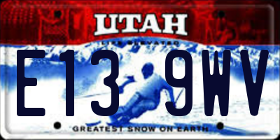 UT license plate E139WV