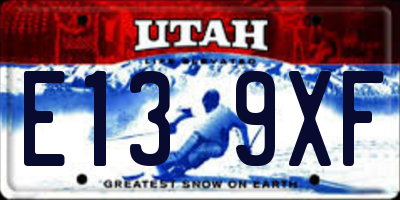 UT license plate E139XF