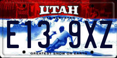 UT license plate E139XZ