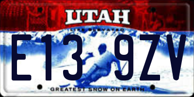 UT license plate E139ZV