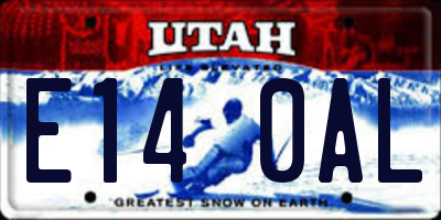 UT license plate E140AL