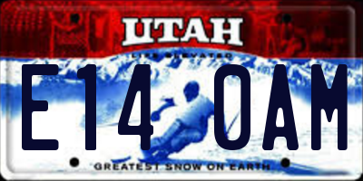UT license plate E140AM