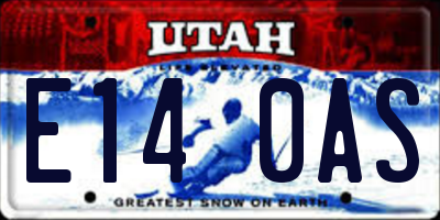 UT license plate E140AS