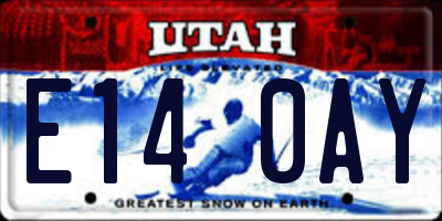 UT license plate E140AY