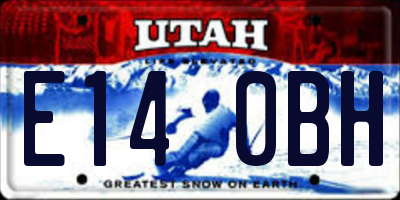 UT license plate E140BH