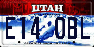 UT license plate E140BL