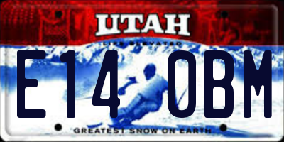 UT license plate E140BM