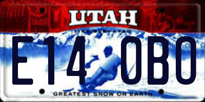 UT license plate E140BO