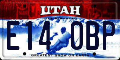 UT license plate E140BP