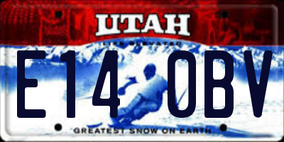 UT license plate E140BV