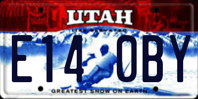 UT license plate E140BY