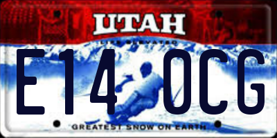 UT license plate E140CG