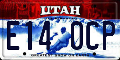 UT license plate E140CP