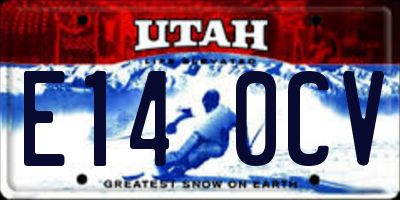 UT license plate E140CV