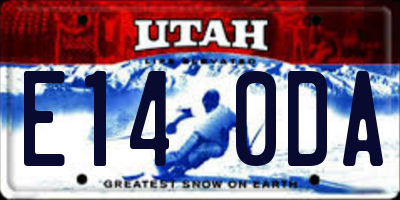 UT license plate E140DA