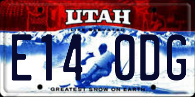 UT license plate E140DG