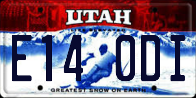 UT license plate E140DI