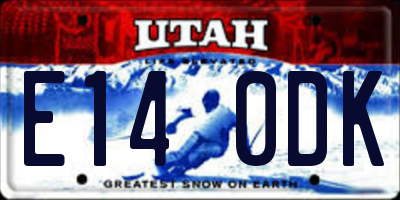 UT license plate E140DK