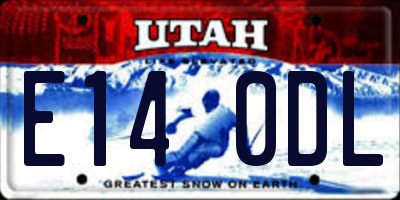 UT license plate E140DL