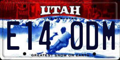 UT license plate E140DM