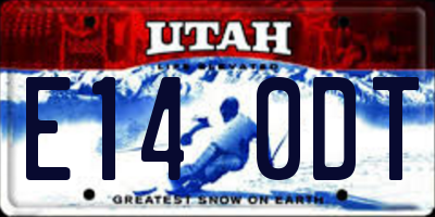 UT license plate E140DT