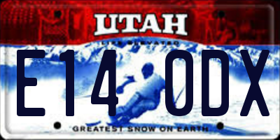 UT license plate E140DX