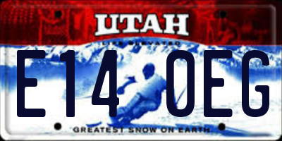 UT license plate E140EG