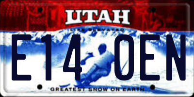 UT license plate E140EN