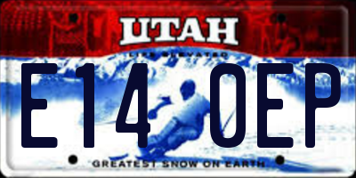 UT license plate E140EP