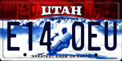 UT license plate E140EU