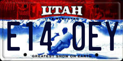 UT license plate E140EY