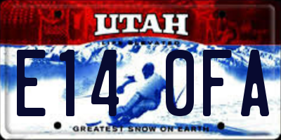 UT license plate E140FA