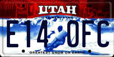 UT license plate E140FC