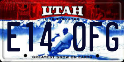 UT license plate E140FG