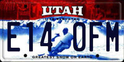 UT license plate E140FM