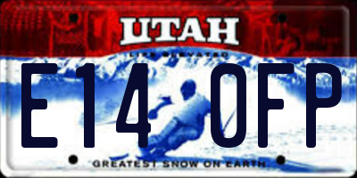 UT license plate E140FP