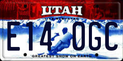 UT license plate E140GC