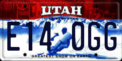 UT license plate E140GG