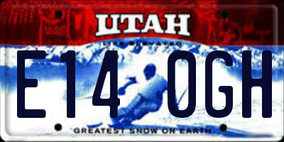 UT license plate E140GH