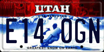 UT license plate E140GN